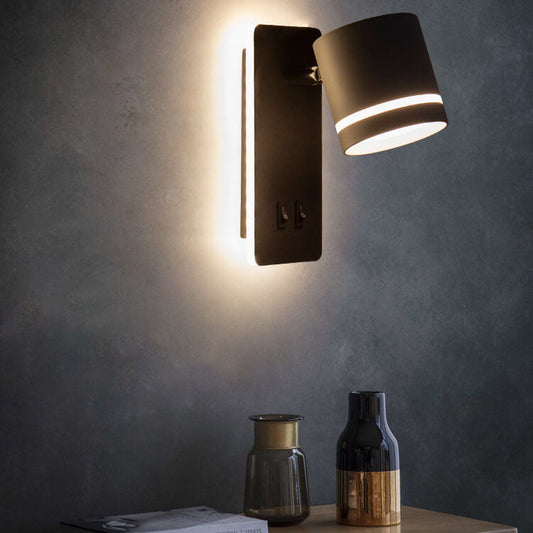 Minimalist Rectangle Spotlight Rotatable LED Reading Wall Sconce Lamp