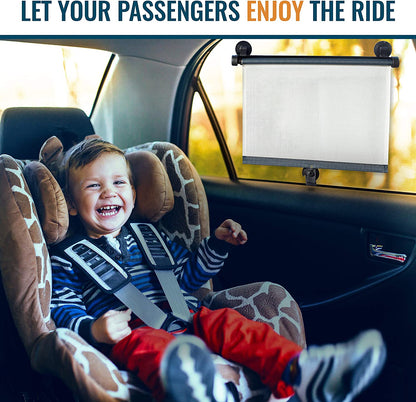 Retractable Car Sun Shades for Side Windows - 2 Pack