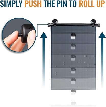 Retractable Car Sun Shades for Side Windows - 2 Pack